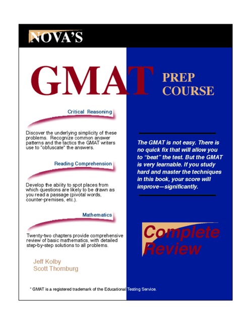 Product picture Novas GMAT Prep Course